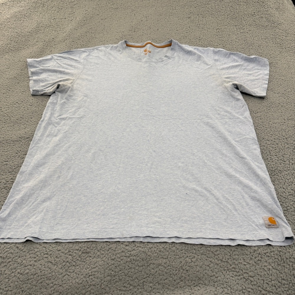 Carhartt T-Shirt Mens 2XL Tall Relaxed Fit Light Blue Heather Work